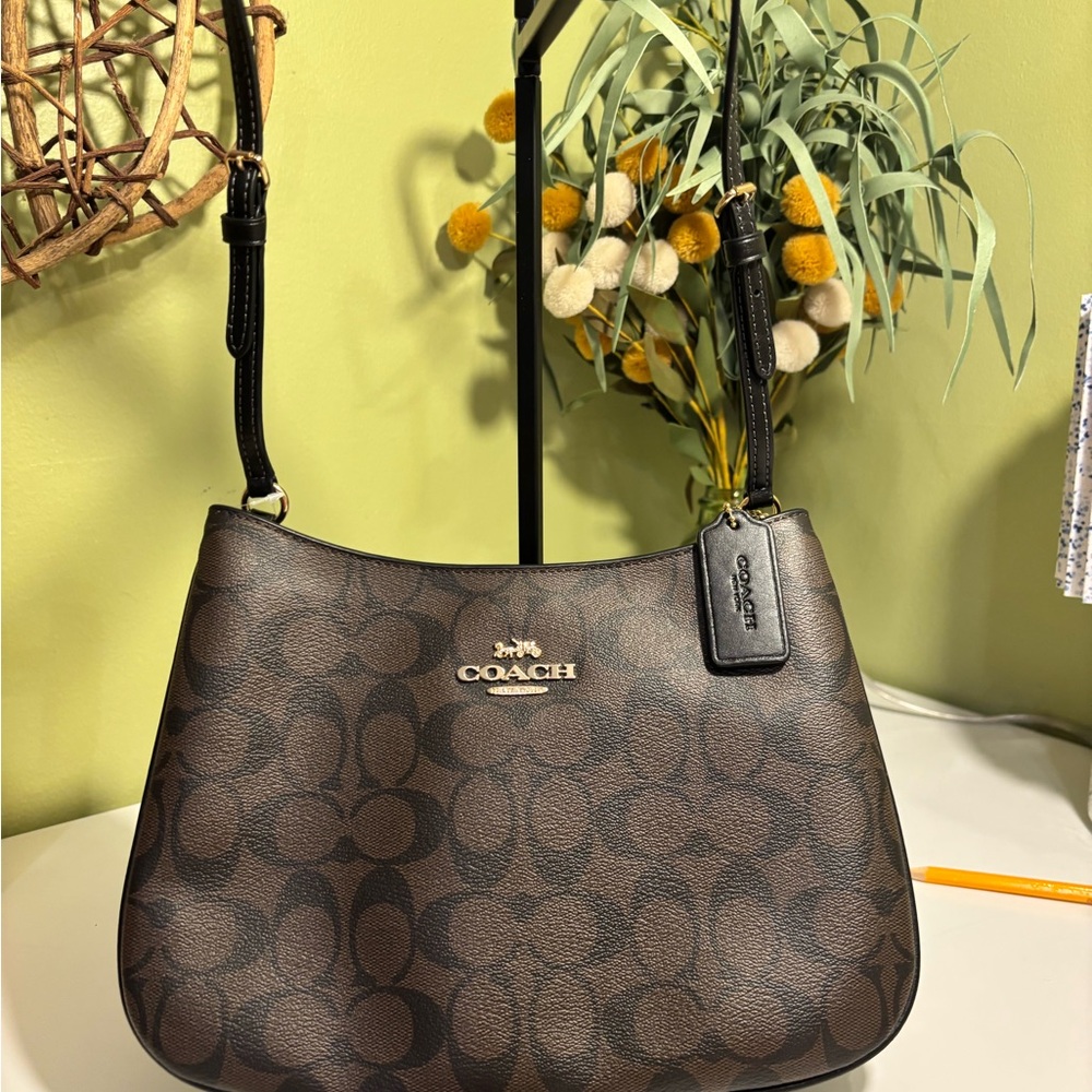 Coach Brown Signature Shoulder Bag
